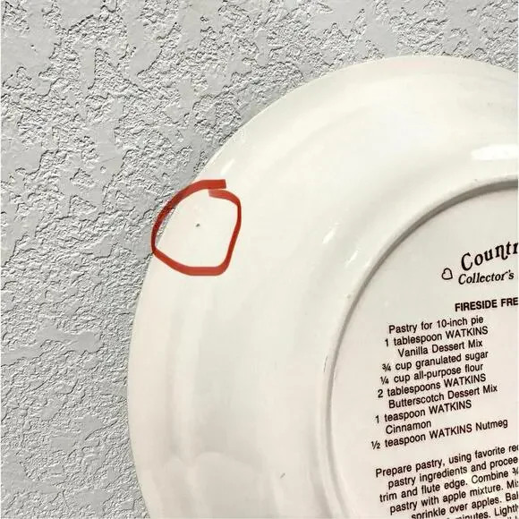 Watkins Country Kids Pie Baking Dish 1989 "Snow Magic” Pie Dish - Picture 4 of 6